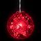 6" Red LED Hanging Crystal Sphere Ball Outdoor Decoration